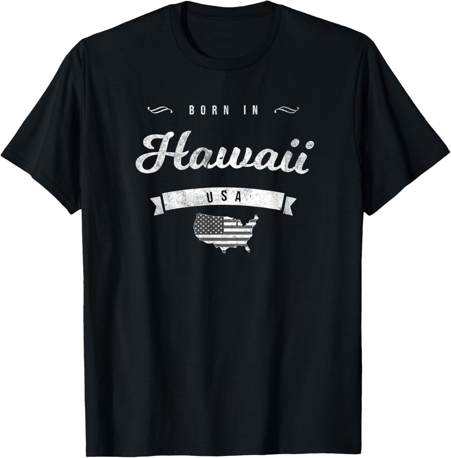 Born In Hawaii Hi Retro Vintage Usa Map Flag