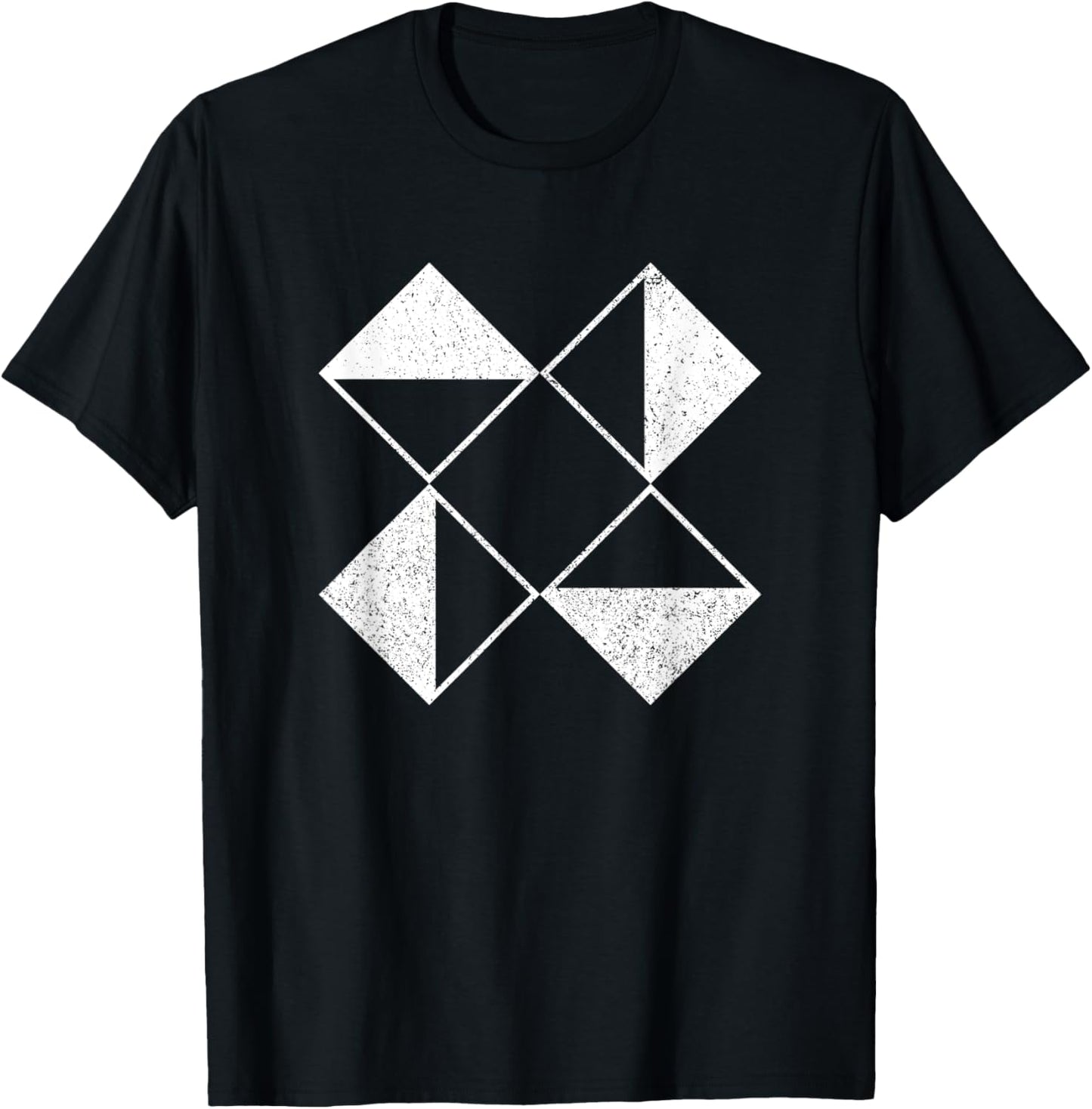 Geometric 8 Triangle Shapes Abstract Geometry Art Distressed