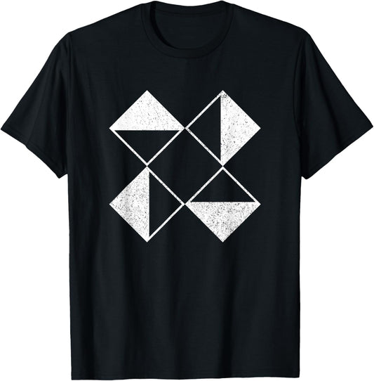 Geometric 8 Triangle Shapes Abstract Geometry Art Distressed