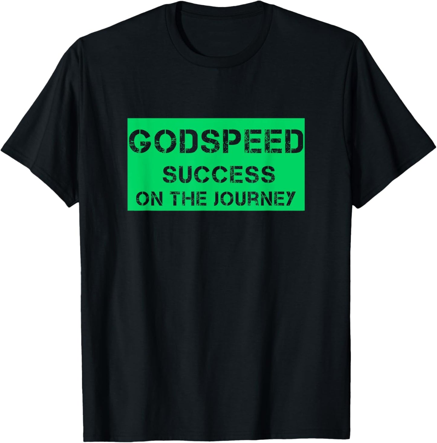 Godspeed, Success On The Journey   Unique Green Text Design