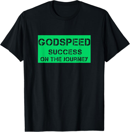 Godspeed, Success On The Journey   Unique Green Text Design