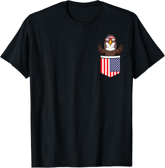 Eagle In Pocket Patriotic Independence Day 4Th Of July Usa