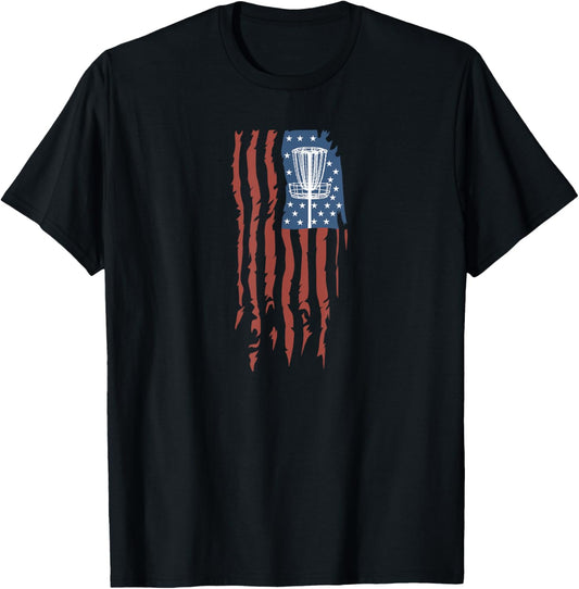 Disc Golf American Flag Retro Frisbee Sports Gift