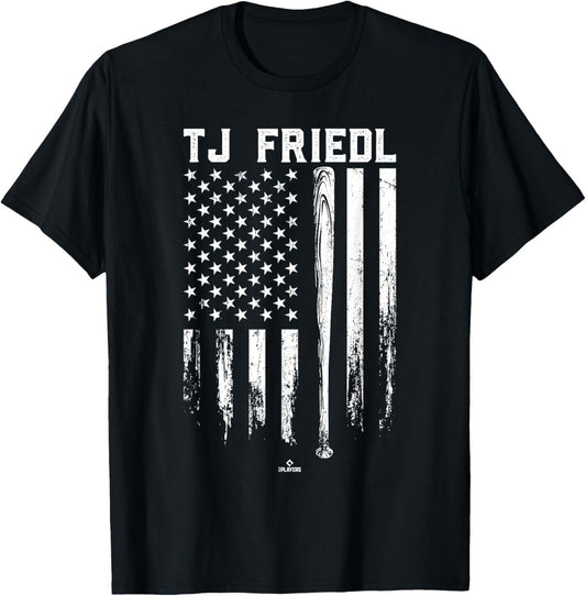 Usa Flag Bat Tj Friedl Cincinnati Baseball Mlbpa