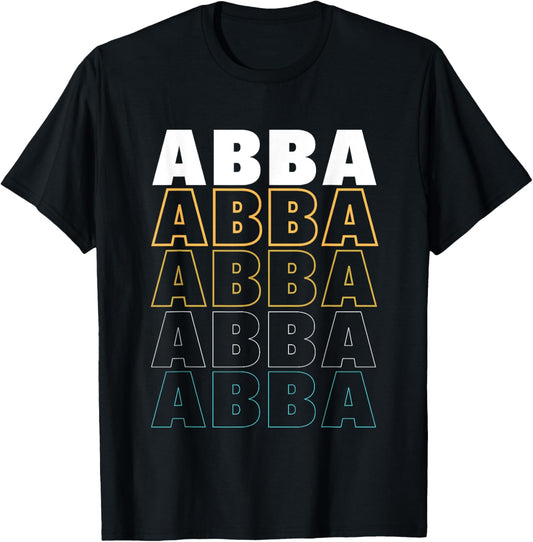 Love Heart Abba Grunge Vintage Style Black Abba