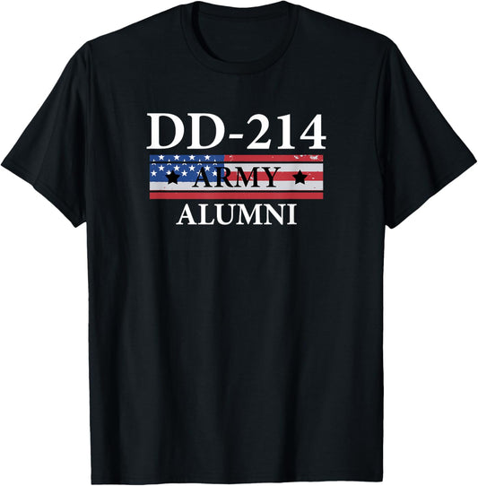 Dd 214 Army Alumni Vintage American Flag Military