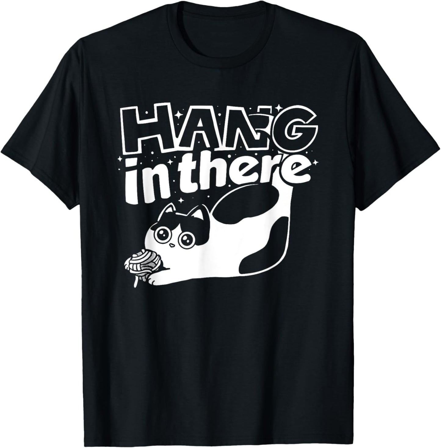Cute Cat Hang in There Funny Motivational Yarn