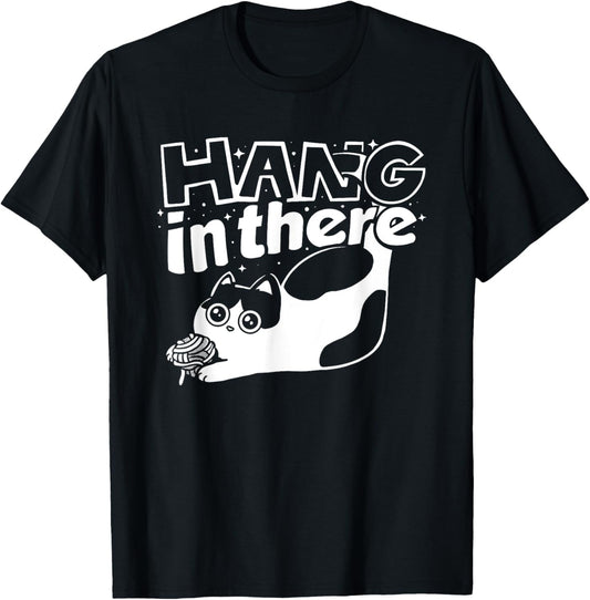 Cute Cat Hang in There Funny Motivational Yarn