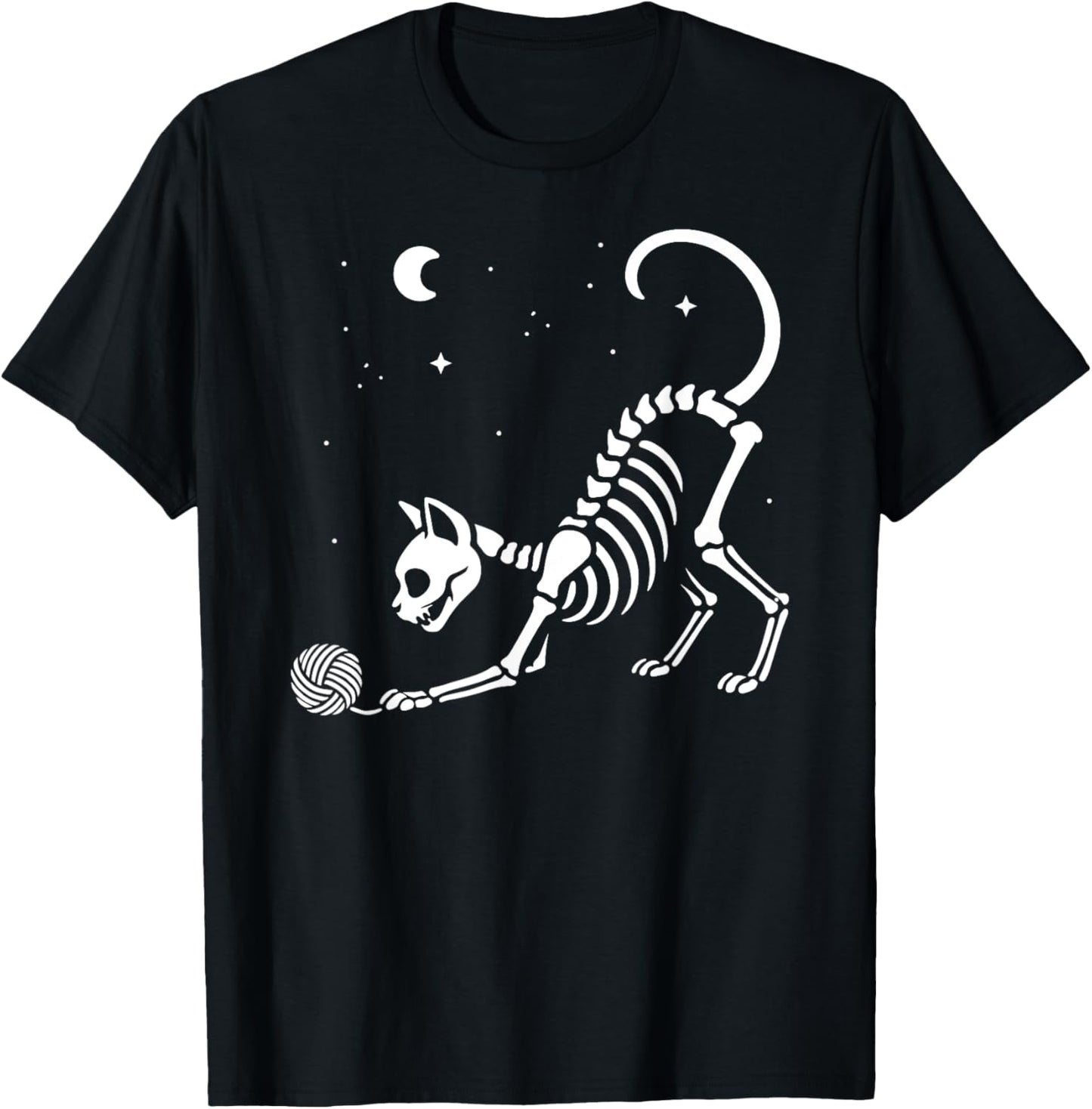 Cute Skeleton Cat Halloween Yarn Mom Dad Kids