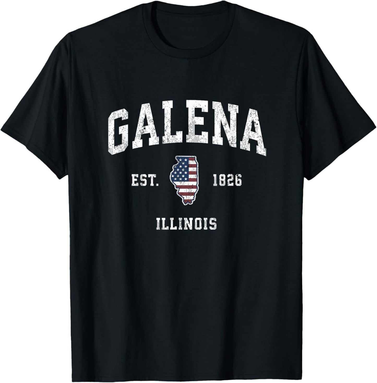 Galena Illinois Il Vintage American Flag Sports Design