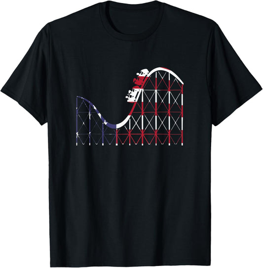 Patriot Usa Rollercoaster Graphic Fun Roller Coaster Apparel