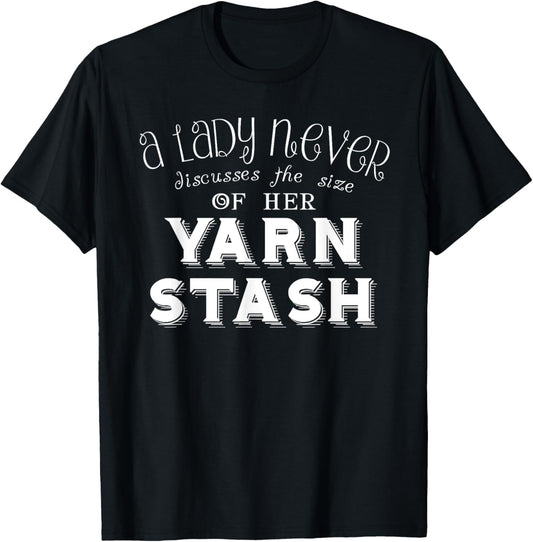 Funny Yarn Stash Crochet Knit T Shirt Afghan Size Fun Gift