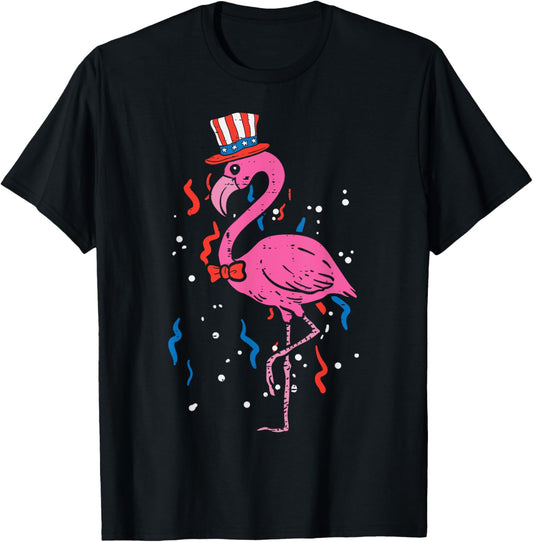 Flamingo American Flag Usa 4Th Of July Fourth Patriot Animal