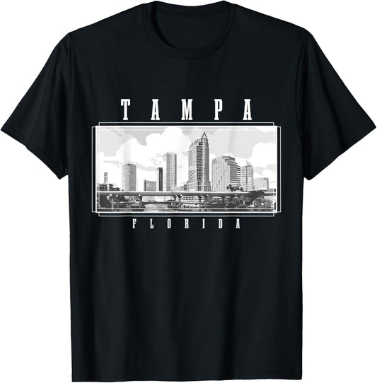 Tampa Florida Vintage Skyline Usa America Souvenir
