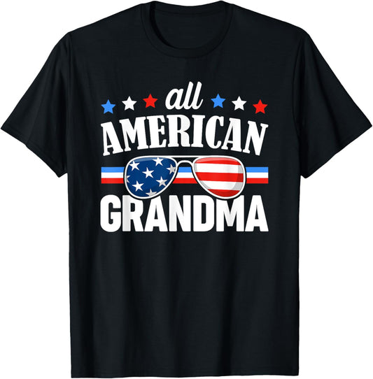 All American Grandma 4Th Of July Usa Family Matching Outfit