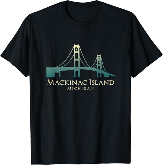 Mackinac Island Michigan Bridge Usa Resort Vacation Souvenir