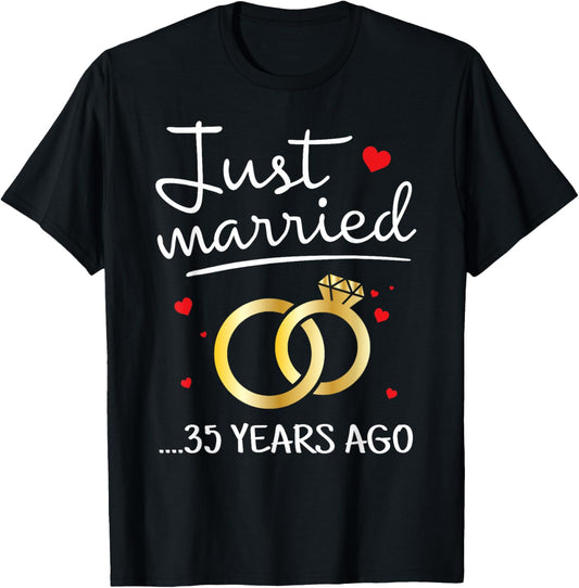 Just Married 35 Years Ago Funny Couple 35th Anniversary