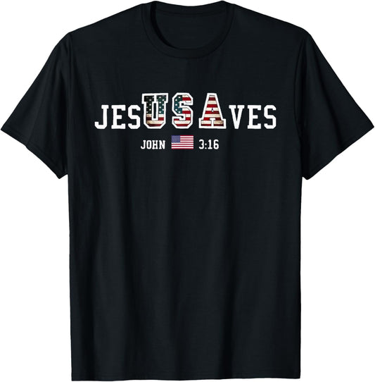 Jesus Saves Jesusaves Usa American Flag Patriotic Christian