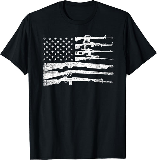 American Flag Guns Vintage 2Nd Amendment Pro Gun