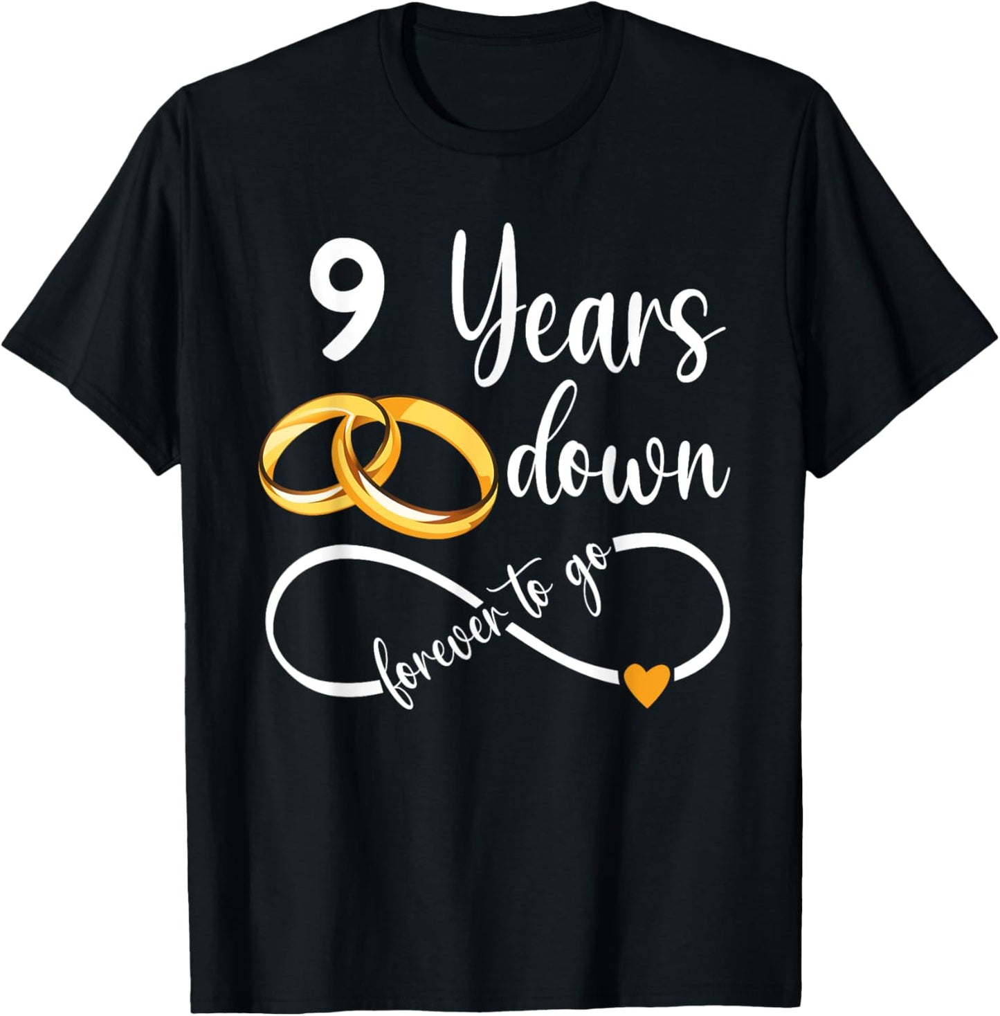 9 Years Down Forever To Go Couple 9th Wedding Anniversary