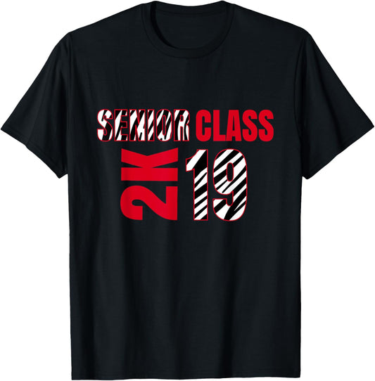 Senior 2019 Shirt Class Of 2K Black & White Graduate Tee