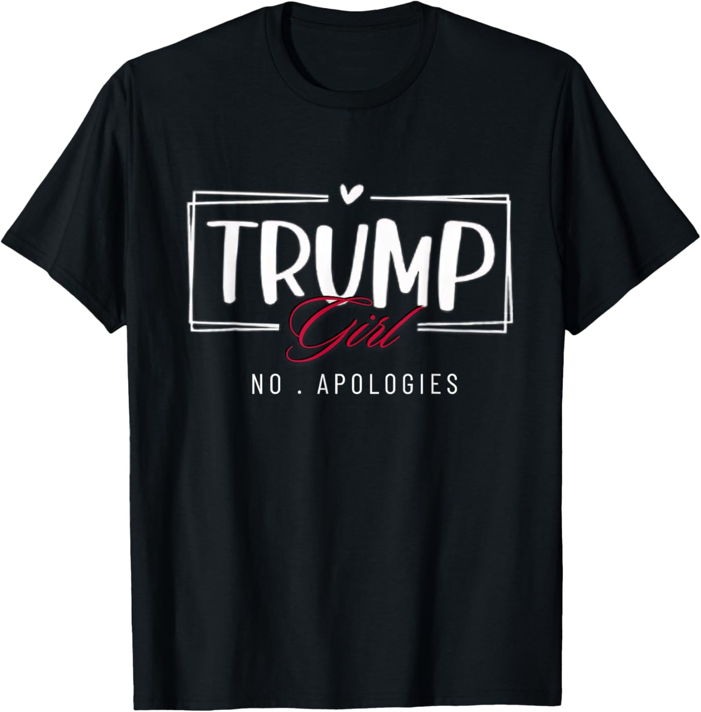 Trump Girl No Apologies Usa Flag Election 2024 Womens Girls