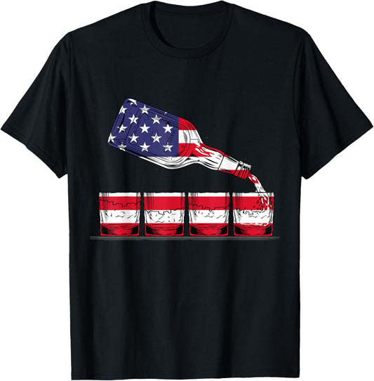 Whiskey American Flag Glasses 4Th Of July Men Women Usa
