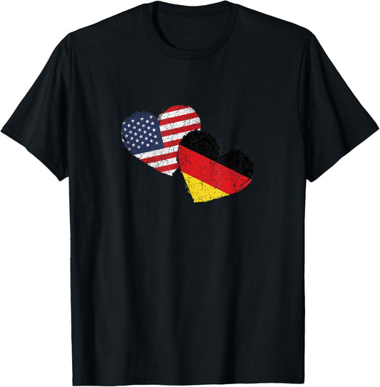 Usa Germany Heart Country Flag German American
