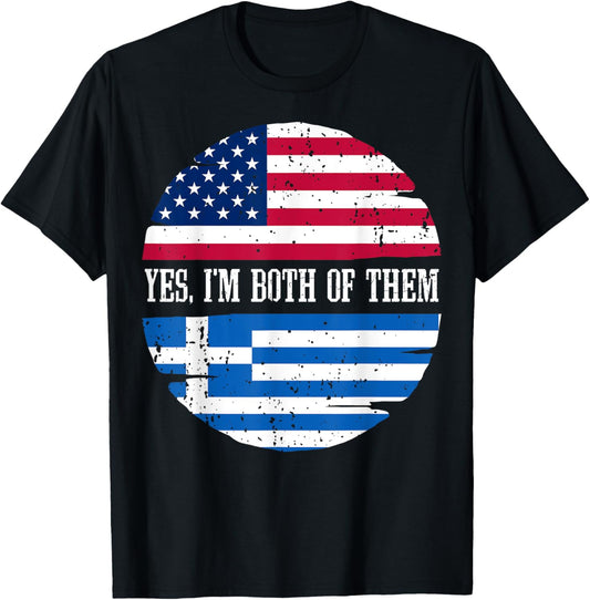 Greek American Flag Greece Usa Flag Gift