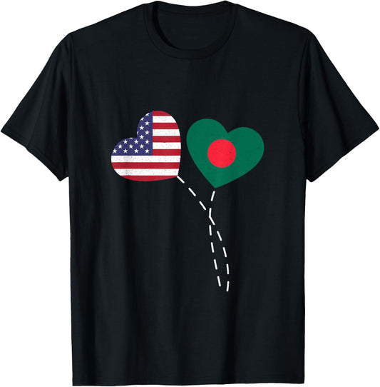 Loving Bangladesh Usa Flag Heart Bangladeshi Americans Love