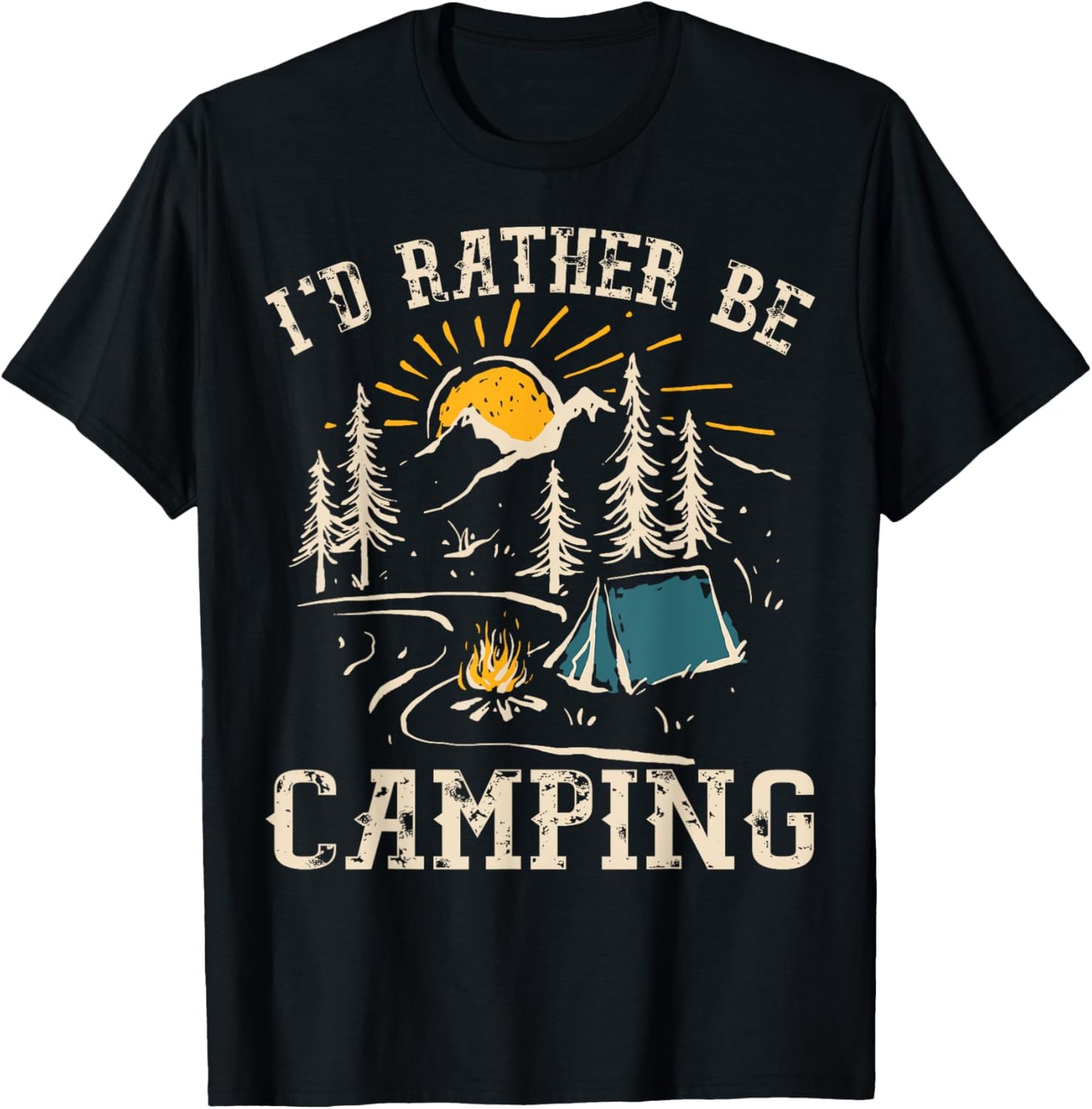 Id Rather Be Camping Design Funny Camping Lover Campers