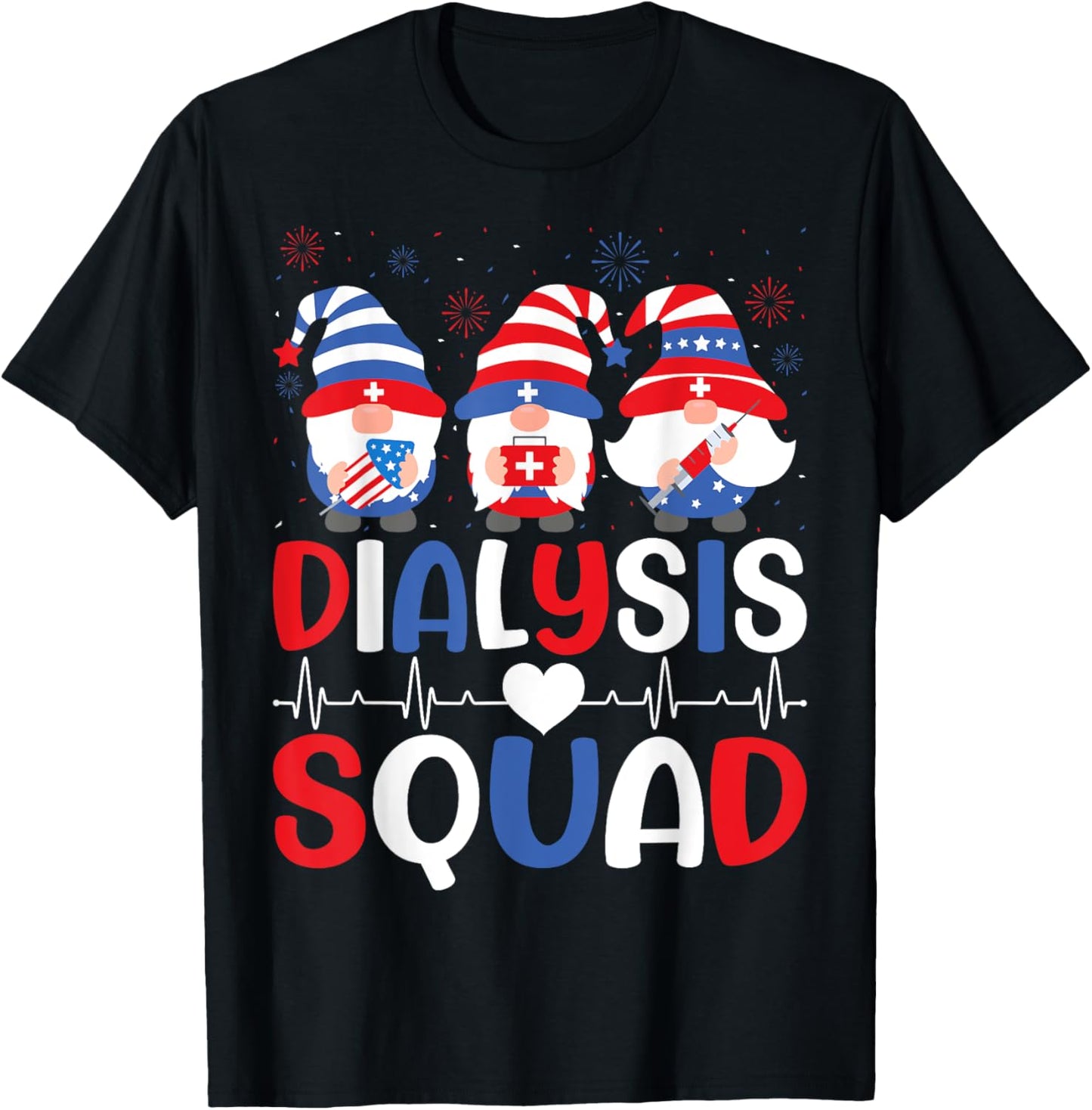 4Th Of July Dialysis Squad Gnomes Usa Patriotic Nurse