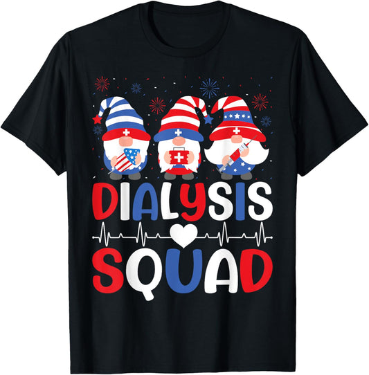 4Th Of July Dialysis Squad Gnomes Usa Patriotic Nurse