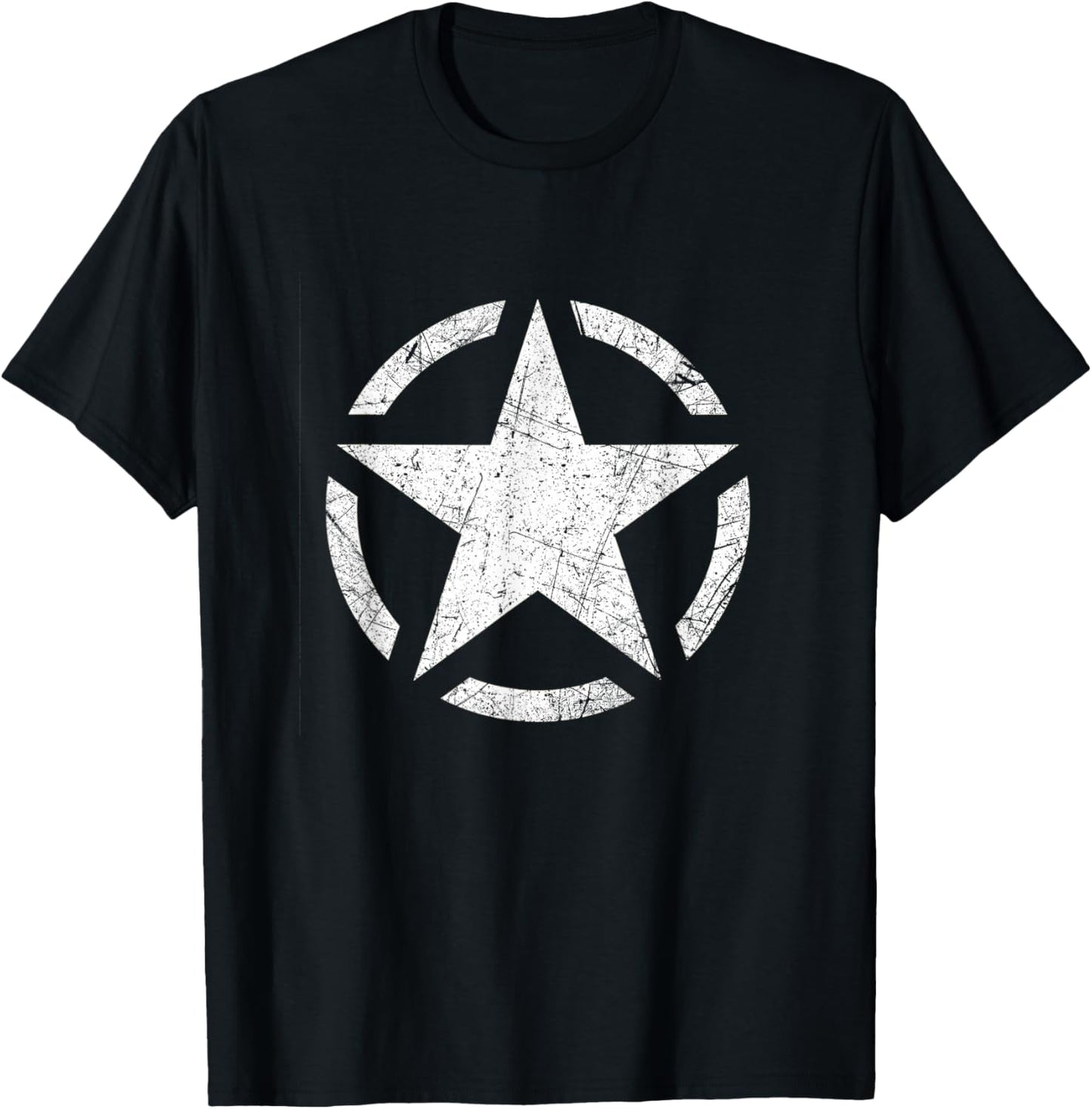 Distressed Vintage WWII US Army Star T Shirt