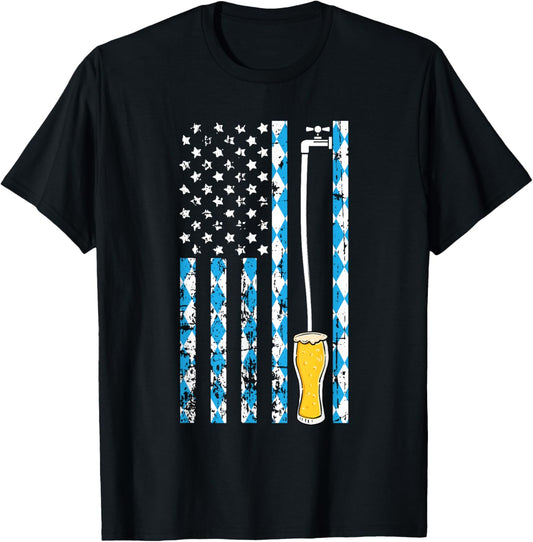American Flag Oktoberfest Bavarian Pattern German Festival