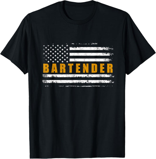 American Usa Flag Bartender Bartending Gifts For Men Women