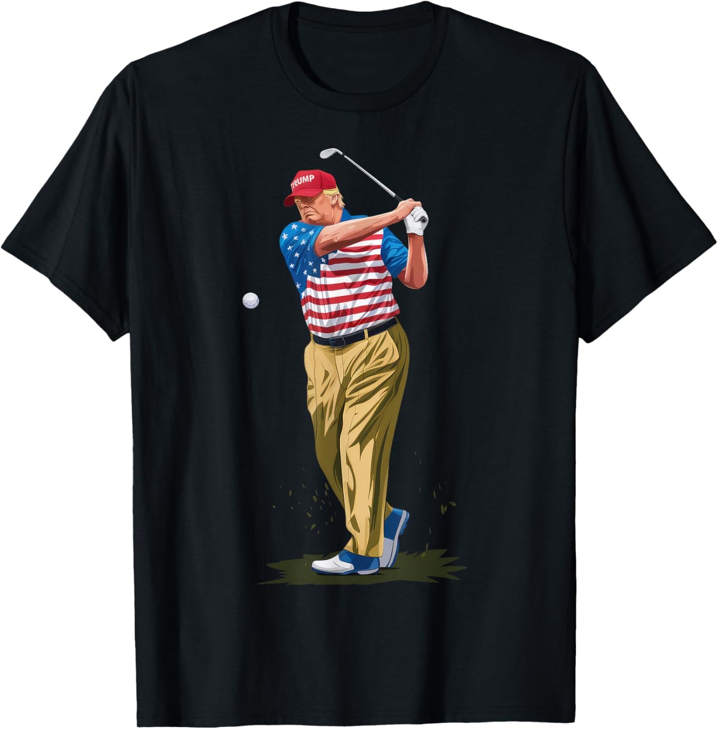 President Donald Trump 2025 Golf Us American Flag
