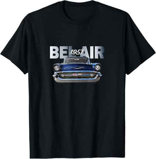 VINTAGE 1957 BEL AIR, AMERICAN, TRI FIVE CLASSIC 50s CAR ART