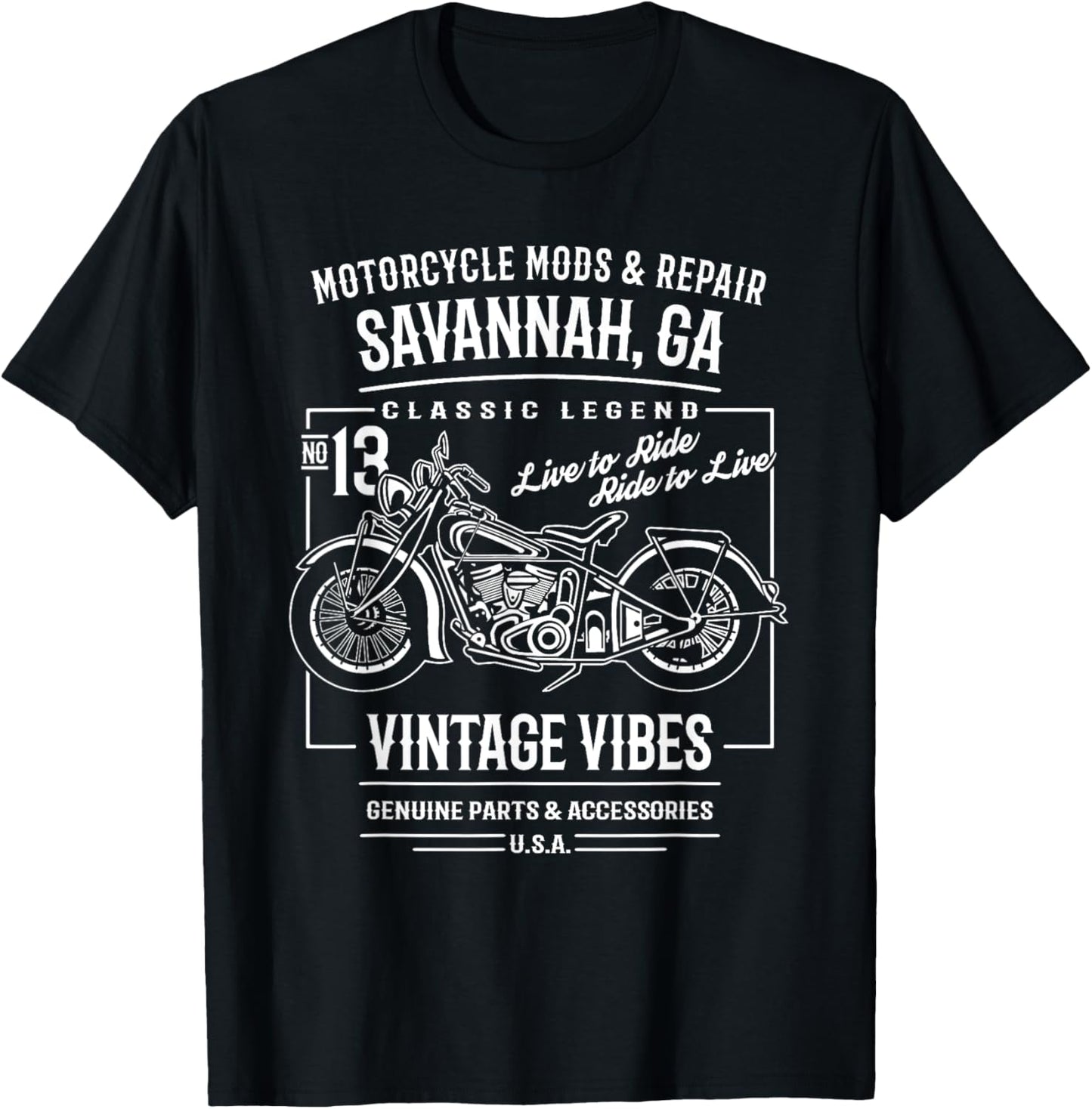 Savannah Ga Usa Vintage Style Motorcycle Design