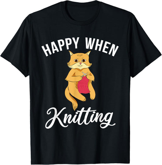 Happy when Knitting Crocheting Yarn Knitter