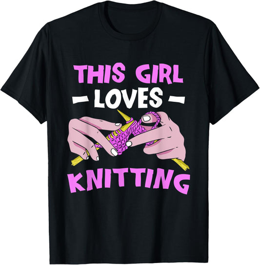 This Girl Loves Knitting Hobby Knit Yarn Knitter