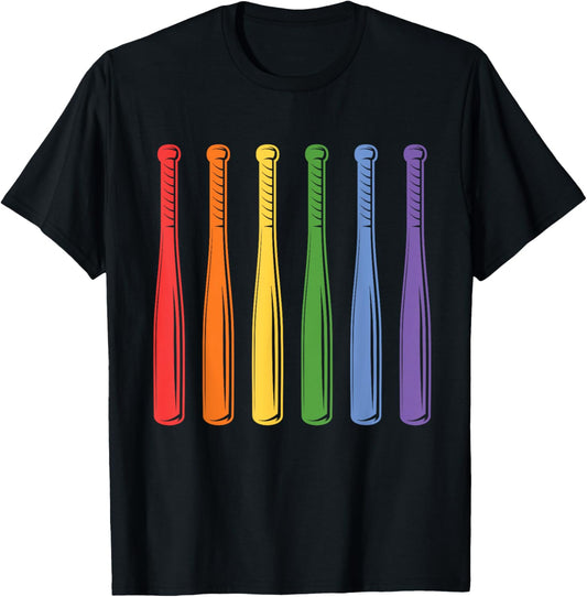 Baseball Usa Sport Lgbtq Rainbow Flag Gay Pride Ally Lgbtq