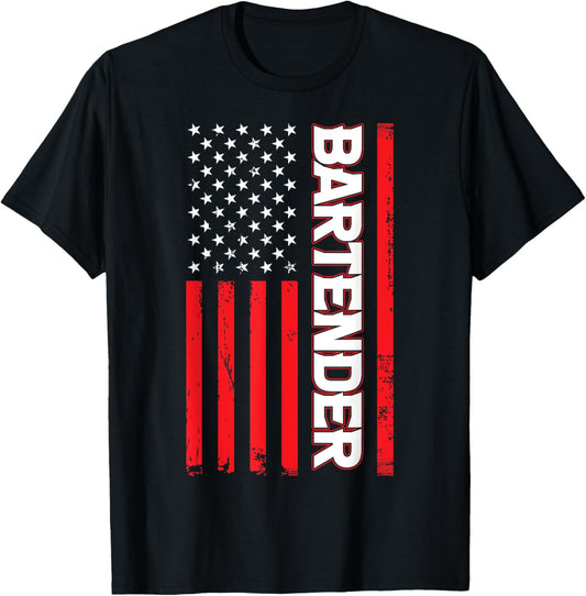 Bartender Usa American Flag Patriotic