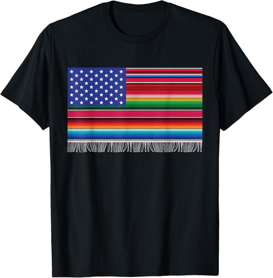 Mexican American Usa Flag Serape Cinco De Mayo For Women Men