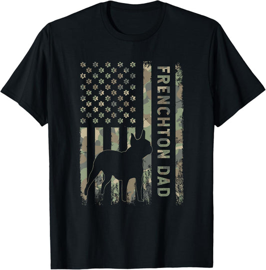 Frenchton Dad French Bulldog Boston Terrier Camo Usa Flag