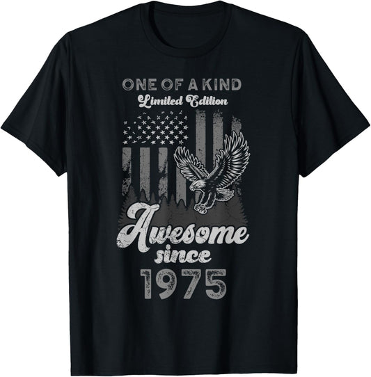 1975 Birthday 50 Years American Flag Patriotic Eagle