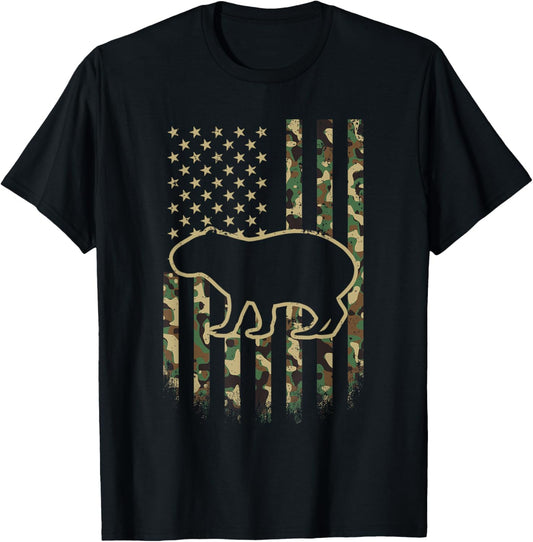 Camo American Flag Capybara Camouflage 4Th Of July Capybara