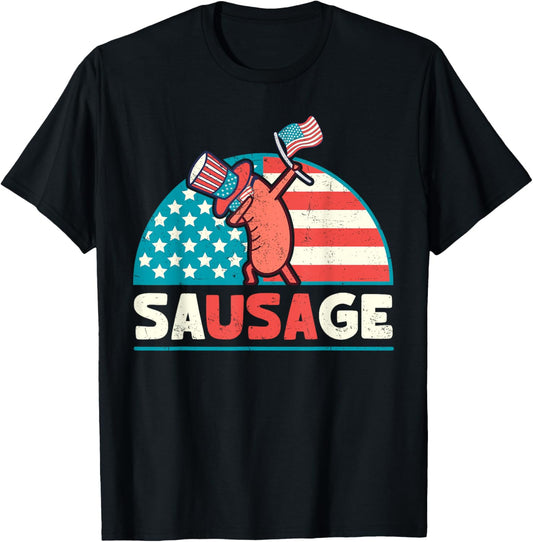 Funny Usa Sausage Patriotic 4Th Of July