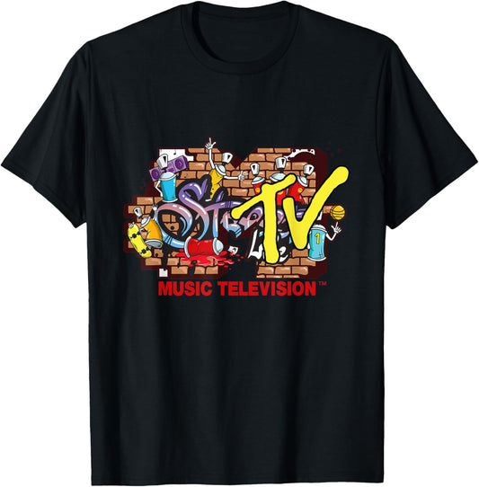 Mademark x MTV   The official MTV Logo in streetwear style with graffiti wall