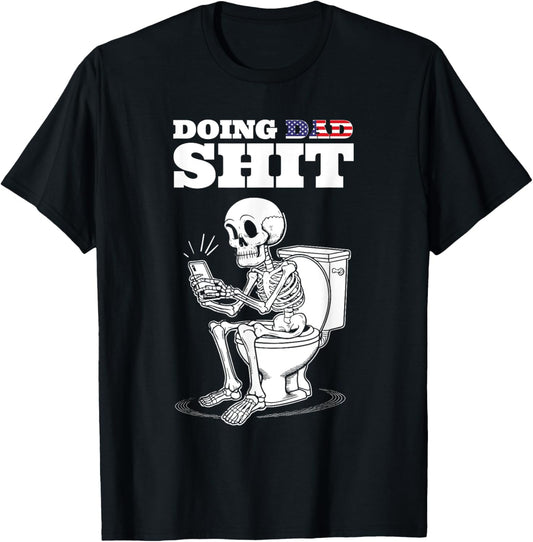 Doing Dad Shit Skeleton Dad Toilet Humor Phone Father's Day